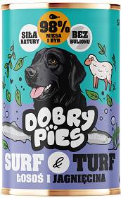 Dobry Pies Surf&Turf Adult Łosoś i Jagnięcina Mokra karma dla psa op. 400g