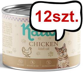 Katido Kurczak Bezzbożowa mokra karma dla kota op. 200g pakiet 12 szt.