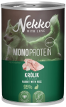 Nekko Monoprotein Adult Królik Mokra Karma dla psa op. 400g