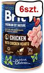 Brit Premium by Nature Chicken with Chicken Hearts Mokra Karma dla psa op. 400g Pakiet 6szt.