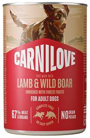 Carnilove Adult Lamb&Wild Boar Pate Mokra Karma dla psa op. 400g