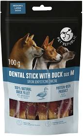 Pet Republic Przysmak Dental Stick with Duck Size M dla psa op. 100g