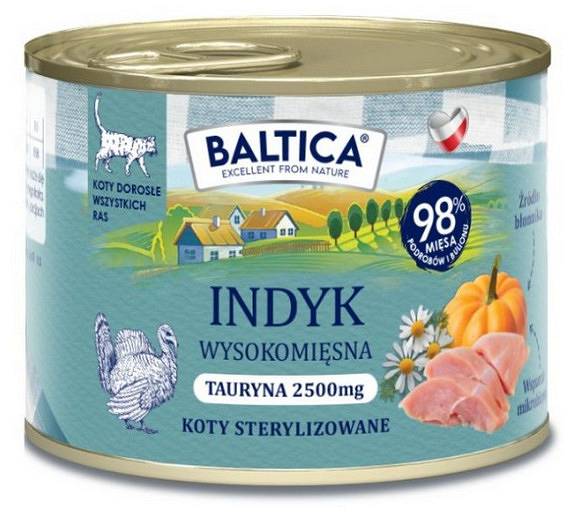 Baltica Smaki Regionów Adult Mono Indyk Mokra karma dla kota op. 185g
