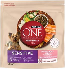 Purina One Dog Adult Mini/Small Sensitive z Łososiem Sucha Karma dla psa op. 1.5kg