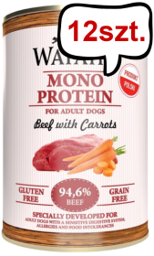 Wataha Mono Adult Beef&Carrots Mokra Karma dla psa op. 400g Pakiet 12szt.