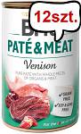 Brit Pate&Meat Adult Venison Mokra Karma dla psa op. 400g Pakiet 12szt.
