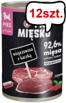 Pan Mięsko Wieprzowina z kaczką Mokra Karma dla szczeniaka op. 400g Pakiet 12szt.