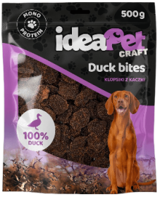 IdeaPet Craft Duck Bites Przysmak Klopsiki z kaczki dla psa op. 500g