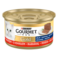 Gourmet Gold Adult Mus z wołowiną Mokra Karma dla kota op. 85g