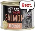 John Dog Adult Salmon Mousse Mokra Karma dla kota op. 200g Pakiet 6szt.