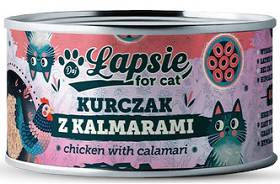 Łapsie for Cat Adult Kurczak z kalmarami Mokra karma dla kota. op. 80g