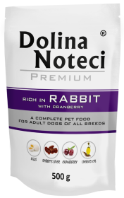 Dolina Noteci Premium Adult Królik z Żurawiną Mokra Karma dla psa op. 500g