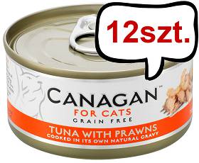 Canagan For Cats Tuna with Prawns Mokra Karma dla kota op. 75g Pakiet 12szt.
