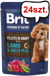 Brit Premium Adult Lamb&Green Peas Fillets in Gravy Mokra Karma dla psa op. 85g Pakiet 24szt.
