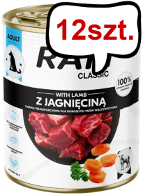 Rafi Classic Dog Jagnięcina Mokra Karma dla psa op. 800g Pakiet 12szt.