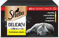 Sheba Delicacy in Jelly Adult Kolekcja smaków drobiowych w galaretce Mokra karma dla kota op. 80x85g (PAKIET ŻÓŁTY)