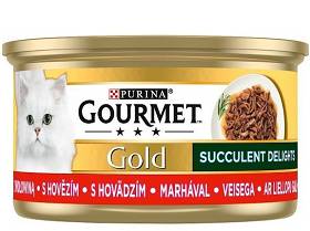Gourmet Gold Adult Succulent Delights Wołowina w sosie Mokra Karma dla kota op. 85g