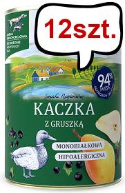 Baltica Smaki Regionów Adult Kaczka z gruszką Mokra Karma dla psa op. 400g Pakiet 12szt.