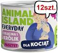 Animal Island Everyday Kitten Cielęcina i królik Mokra Karma dla kociąt op. 185g Pakiet 12szt.