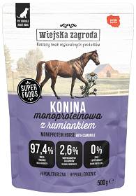 Wiejska Zagroda Mono Konina z rumiankiem Mokra Karma dla psa op. 500g
