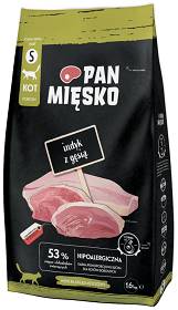 Pan Mięsko Indyk z gęsią Sucha Karma dla kota op. 1.6kg
