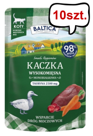 Baltica Smaki Regionów Adult Mono Kaczka Mokra Karma dla kotów op. 100g SASZETKA Pakiet 10szt.