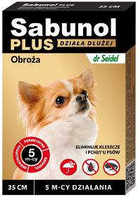 Sabunol PLUS Obroża na kleszcze i pchły dla psa dł. 35cm