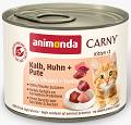 Animonda Carny Kitten Cielęcina z kurczakiem i indykiem Mokra Karma dla kociąt op. 200g