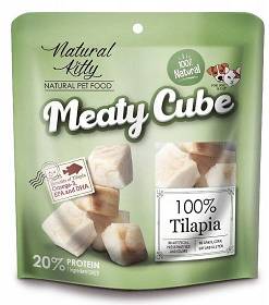 Natural Kitty Meaty Cube Przysmak Tilapia dla psa i kota op. 60g [Data ważności: 16.11.2024] WYPRZEDAŻ