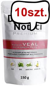 Dolina Noteci Premium Adult Cielęcina z Groszkiem Mokra Karma dla psa op. 10x150g