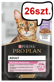 Pro Plan Cat Delicate Adult Indyk Mokra Karma dla kota op. 85g Pakiet 26szt. (18+8 GRATIS)