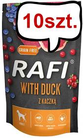 Rafi Dog Kaczka z borówką i żurawiną Mokra Karma dla psa op. 500g Pakiet 10szt.