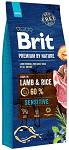 Brit Premium by Nature Adult Sensitive Lamb&Rice Sucha Karma dla psa op. 15kg+3kg GRATIS