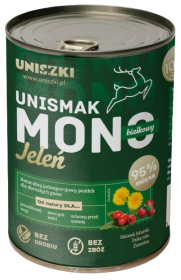 Uniszki Unismak Adult Mono Jeleń Mokra Karma dla psa op. 400g