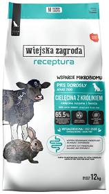 Wiejska Zagroda Adult Receptura Cielęcina z królikiem Sucha Karma dla psa op. 12kg