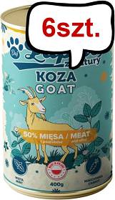 Łapsie z Natury Adult Koza z Miętą Mokra karma dla psa. op. 400g Pakiet 6szt.