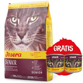 Josera Senior Sucha Karma dla kota op. 10kg + Josera Karma Mokra dla kota 2x200g* GRATIS