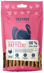 Trzypsy Deluxe Się Wie, że Psie...Patyczki z Indyka Przysmaki dla psa op. 70g