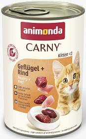 Animonda Carny Kitten Wołowina z drobiem Mokra Karma dla kociąt op. 400g