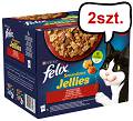 Felix Sensation Jelles Adult Wiejskie smaki w galaretce Mokra Karma dla kota op. 2x(24x85g) Pakiet