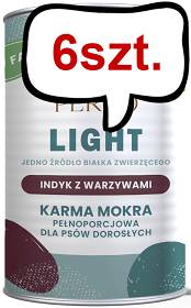 Perro Light Indyk z warzywami Mokra Karma dla psa op. 400g Pakiet 6szt.