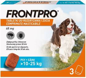 Frontpro Tabletka na kleszcze i pchły L 68mg dla psa o wadze 10kg-25kg op. 3szt.