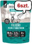 Wiejska Zagroda Adult Leśne Smaki Fileciki Jeleń z tuńczykiem Mokra Karma dla psa op. 280g Pakiet 6szt.