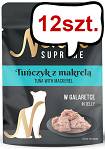 Nekko Supreme Adult Tuńczyk z makrelą w galaretce Mokra Karma dla kota op. 70g Pakiet 12szt.