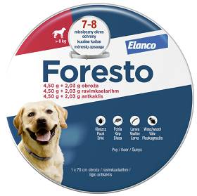 Elanco Foresto Obroża na kleszcze i pchły dla psa powyżej 8kg dł. 70cm