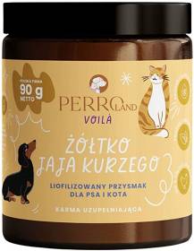 Perro Voila Żółtko jaja kurzego Przysmaki liofilizowane dla psa i kota op. 90g