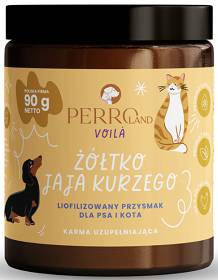 Perro Voila Żółtko jaja kurzego Przysmaki liofilizowane dla psa i kota op. 90g