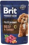 Brit Premium Adult Beef&Carrot Fillets in Gravy Mokra Karma dla psa op. 85g