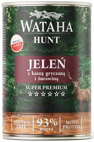 Wataha Hunt Adult Jeleń z kaszą gryczaną i żurawiną Mokra Karma dla psa op. 400g