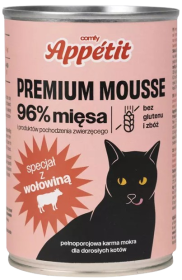 Comfy Appetit Premium Mousse z Wołowiną Mokra karma dla kota 400g